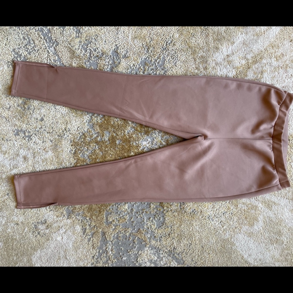 Nude split hem leggings